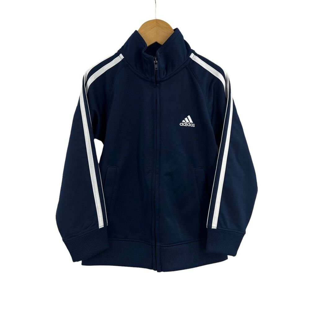 Adidas Navy Blue Zip Front Jacket Size 4 Kids‎ New